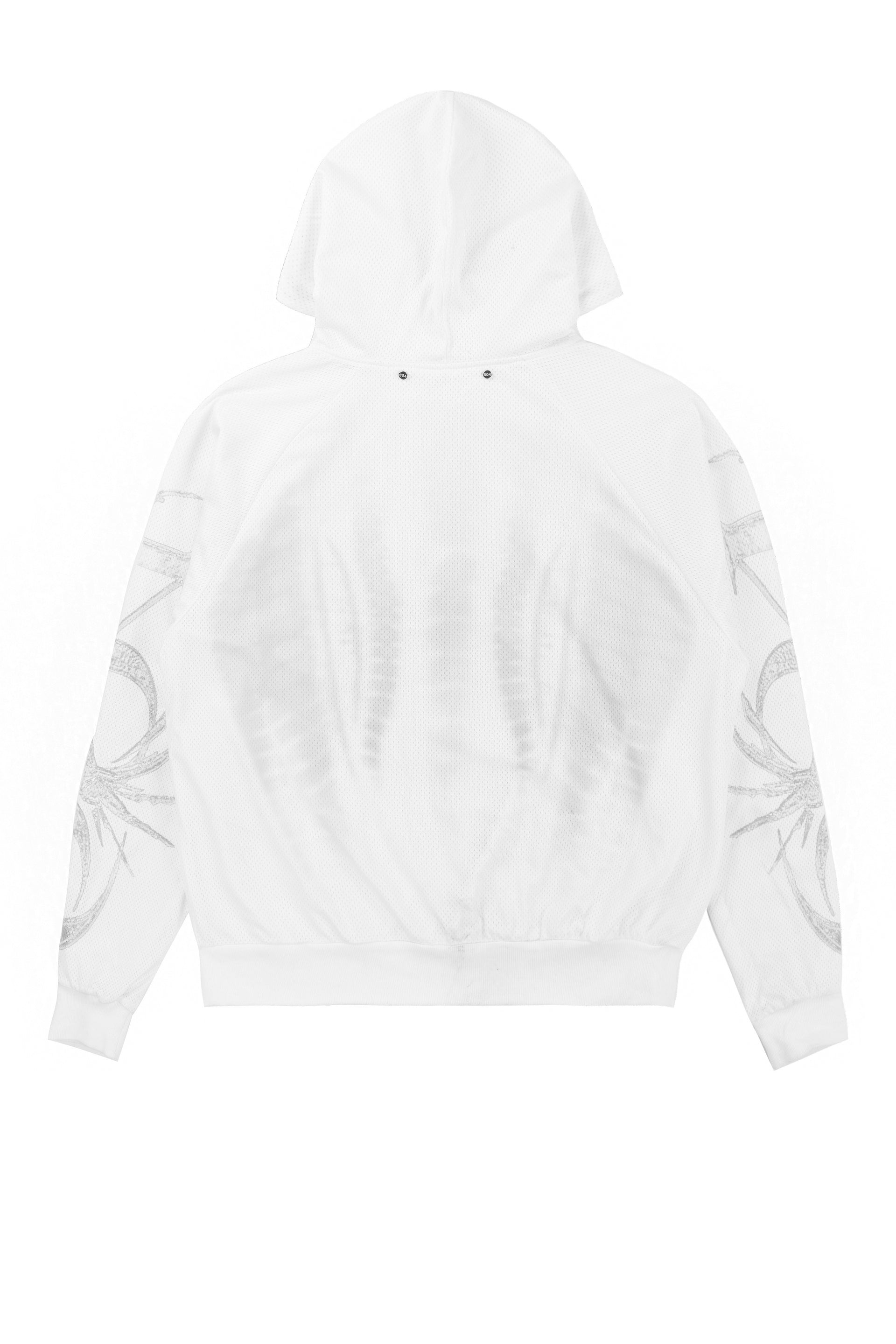 REVERSIBLE SPORTY ZIP UP HOODIE IN / WHT