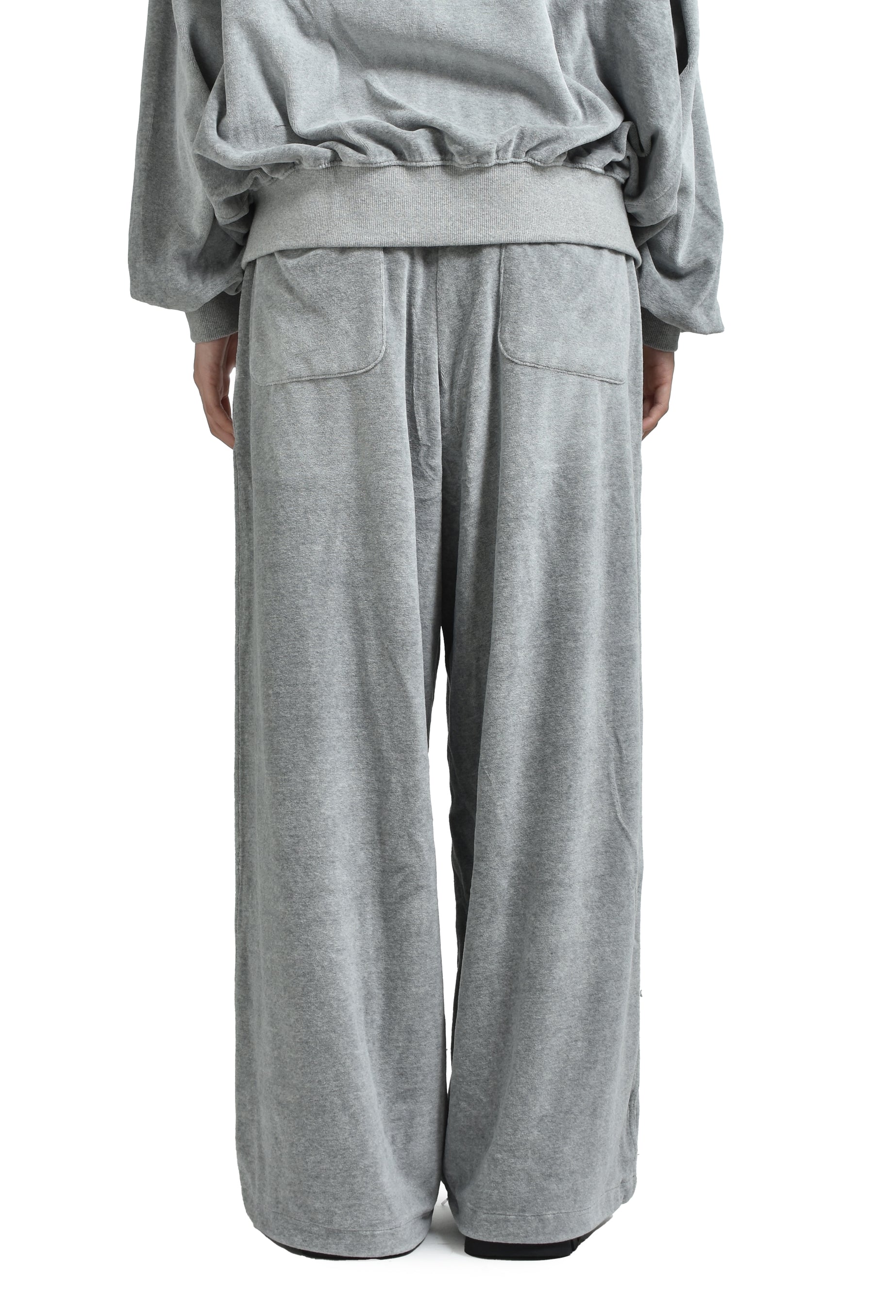 Velour Wide Sweatpants / Gray 