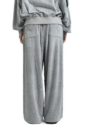 Velour Wide Sweatpants / Gray 