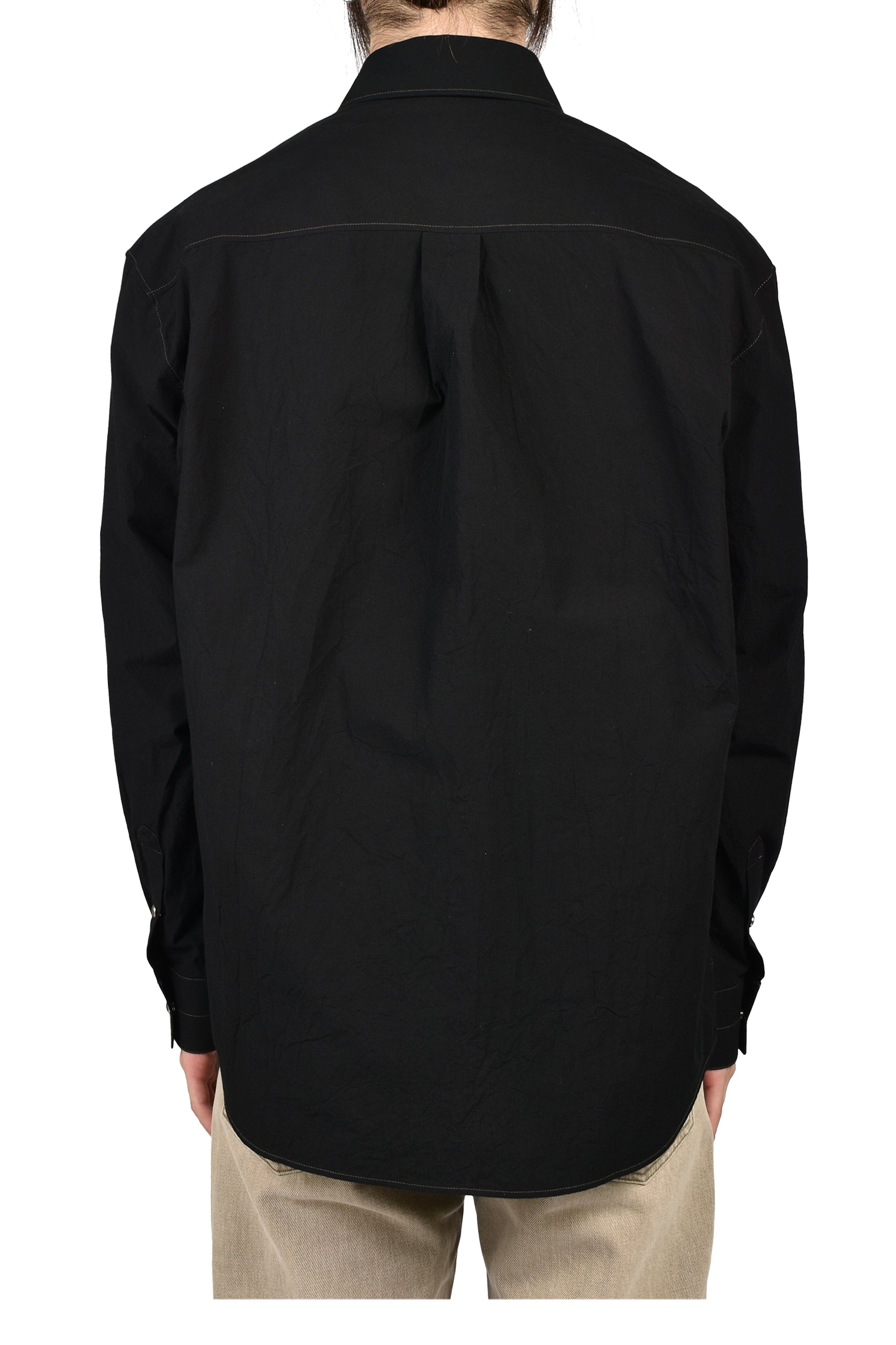 SHIRT WITH STUDS / BLK