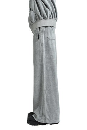 Velour Wide Sweatpants / Gray 