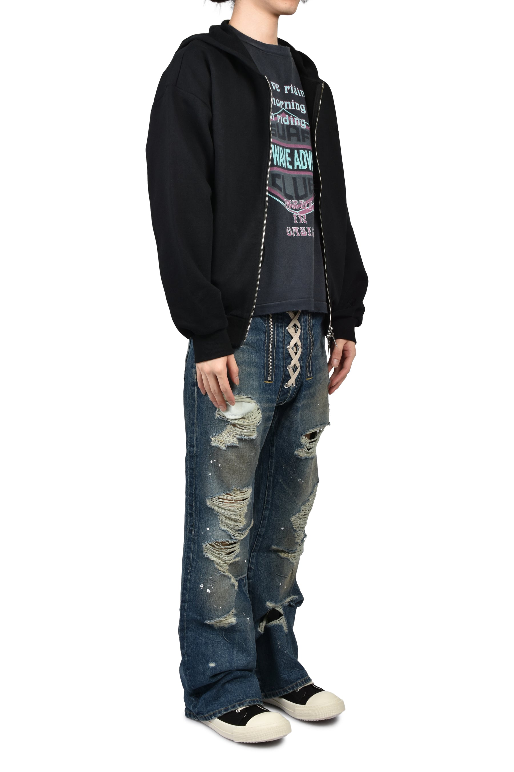 CLASSIC ZIPUP HOODIE / BLK