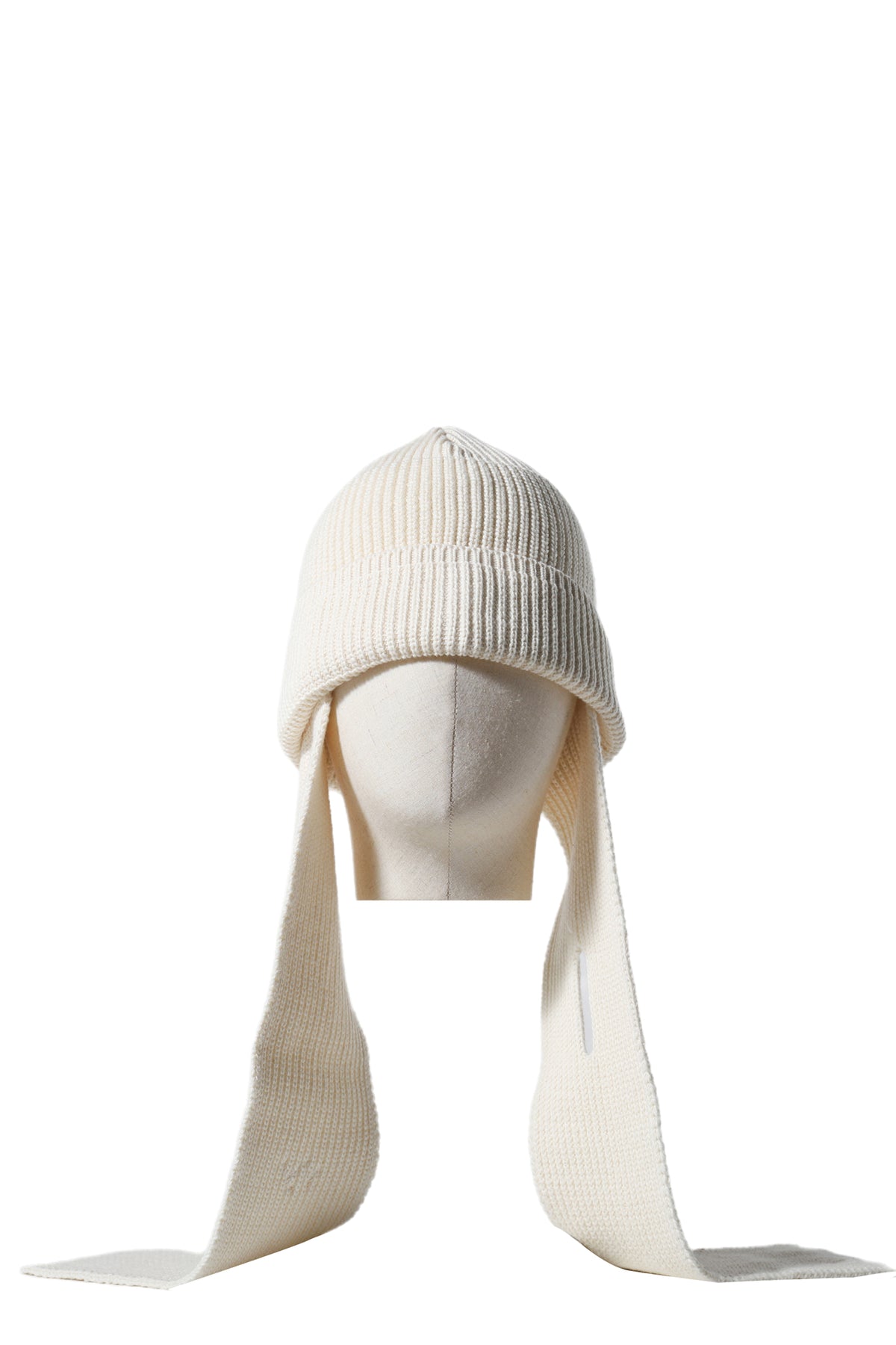 SCARF BEANIE / IVORY WHT