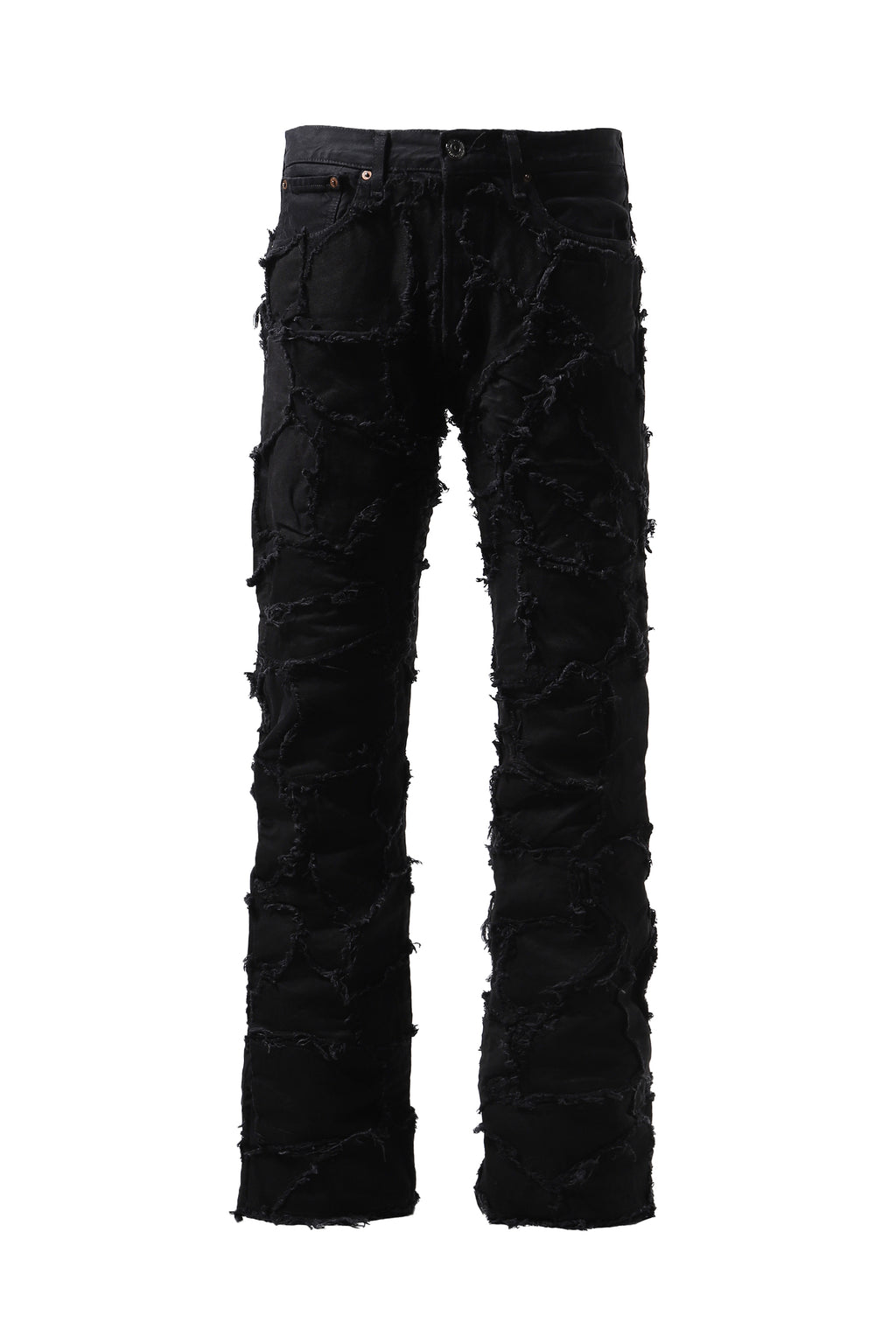 INNOCENCE NYC イノセンス SS24 PATCHWORK DENIM PANTS / BLK - NUBIAN