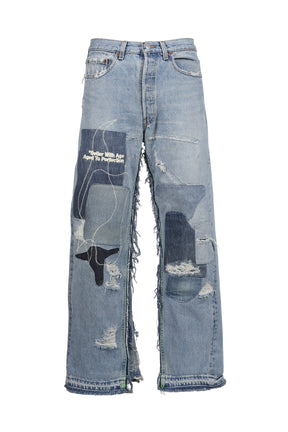STERLING REPAIR DOUBLE-WIDE DENIM TROUSER / ASSORT