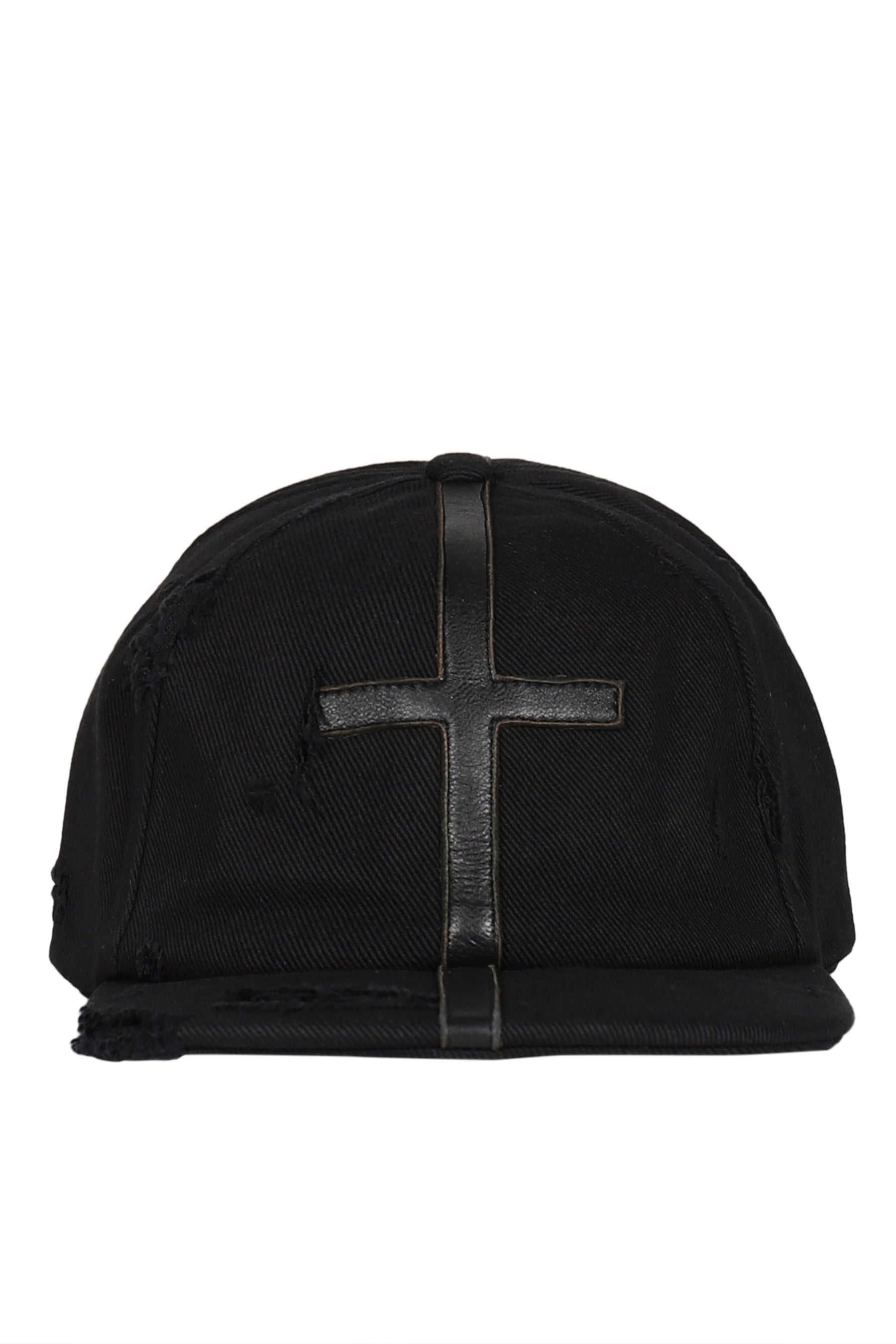 SYMBOL LEATHER CAP / BLK