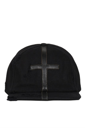 SYMBOL LEATHER CAP / BLK