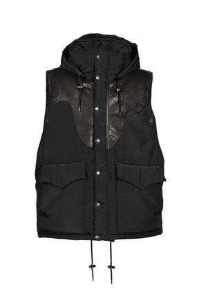 "WENDY" WESTERN SILK-NYLON MOUNTAIN OVER VEST / BLK