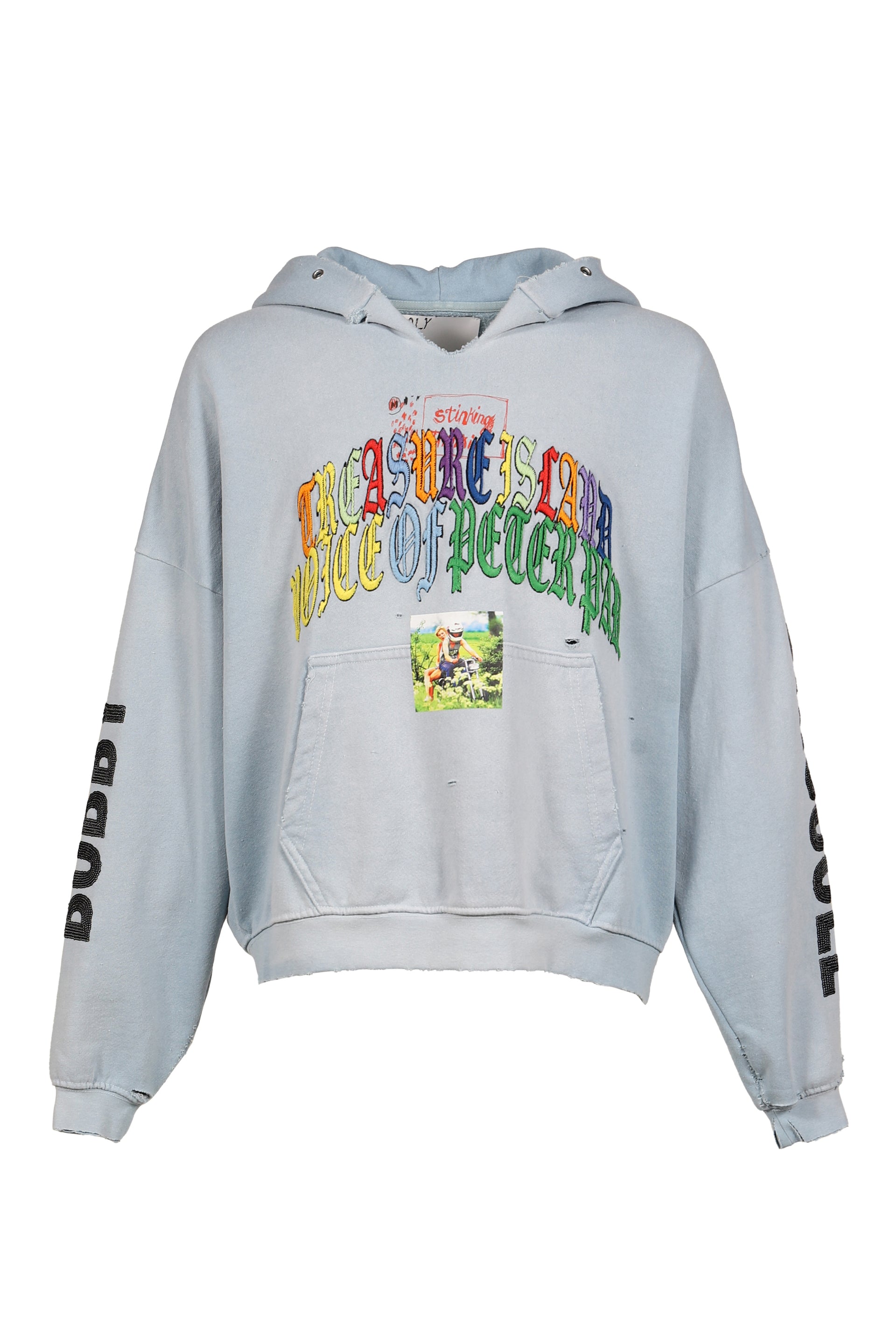 BOBBY DRISCOLL HOODED SWEATSHIRT / BABY BLU