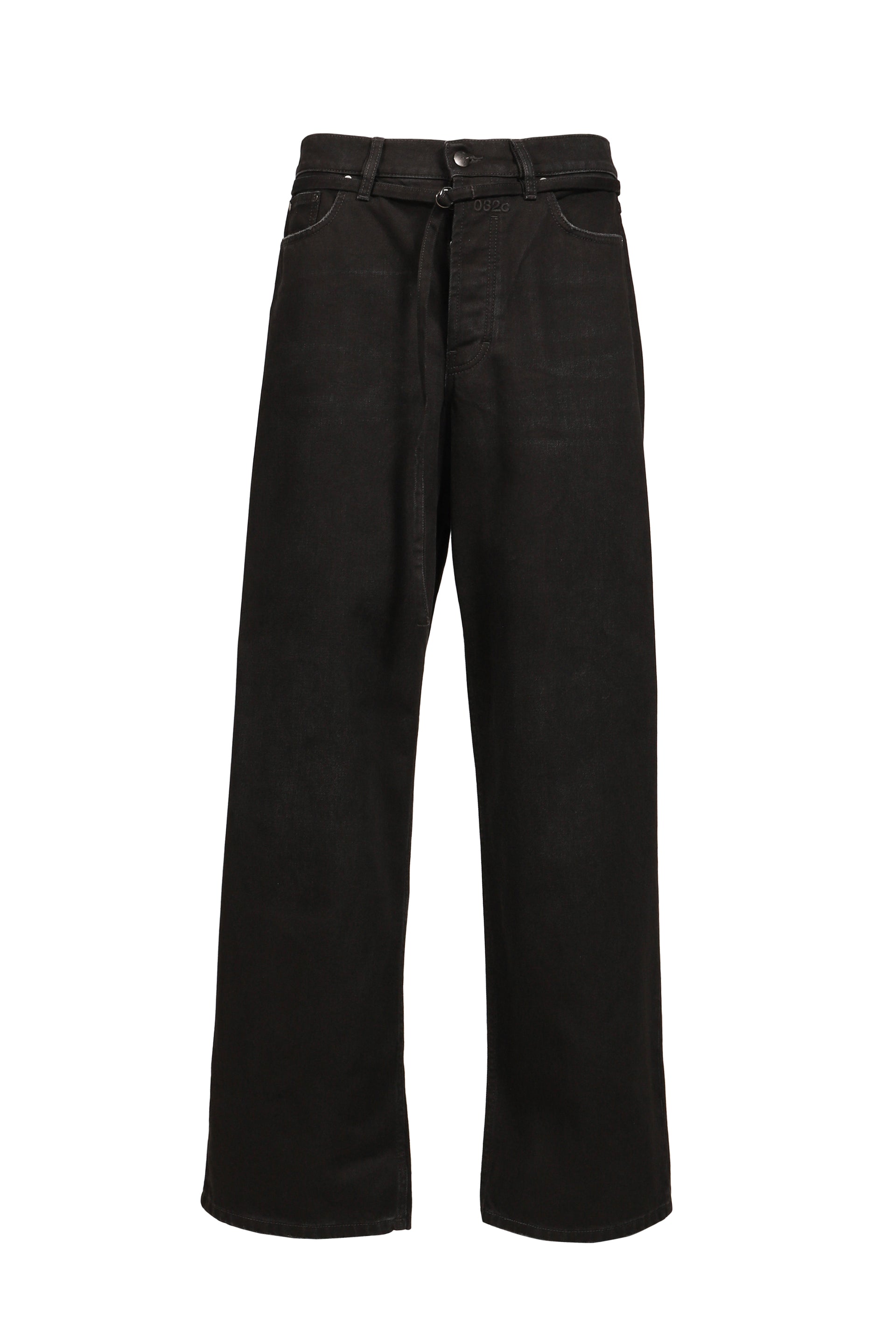 'DOWN TO EARTH'' WIDE LEG JEAN / WASHED BLK