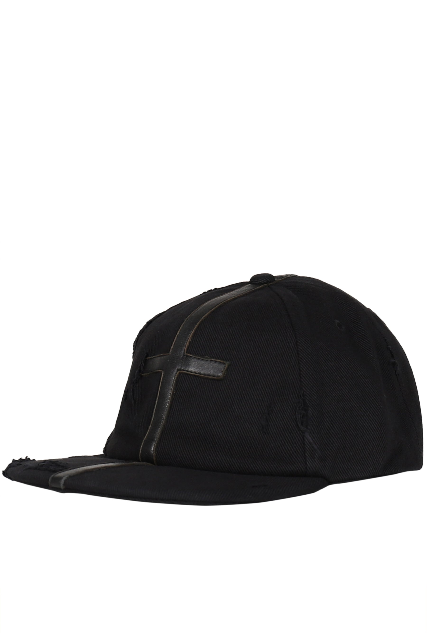 SYMBOL LEATHER CAP / BLK