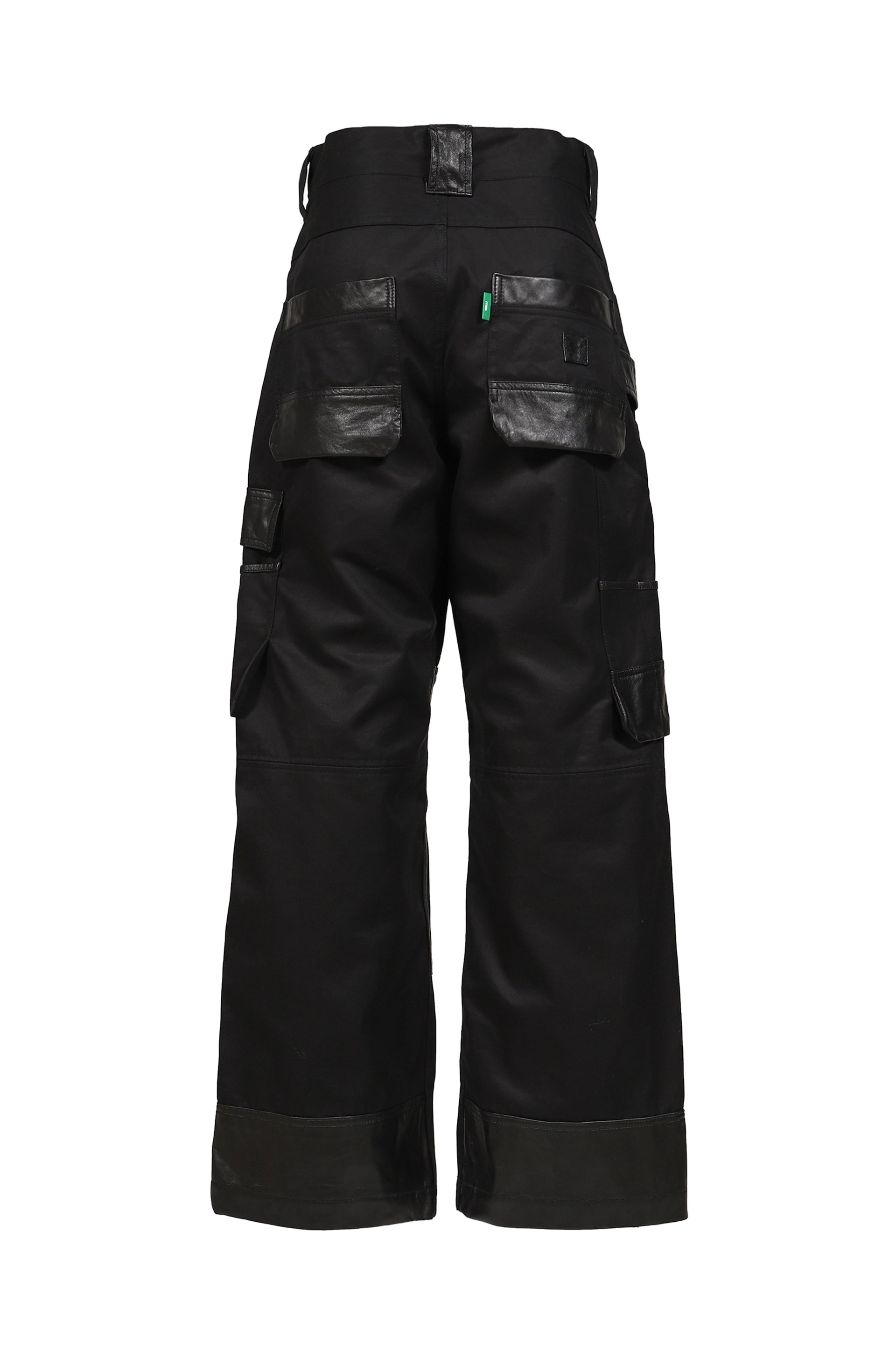 DECKARD COTTON GABARDINE X LEATHER COMBINATION PAINTER / BLK