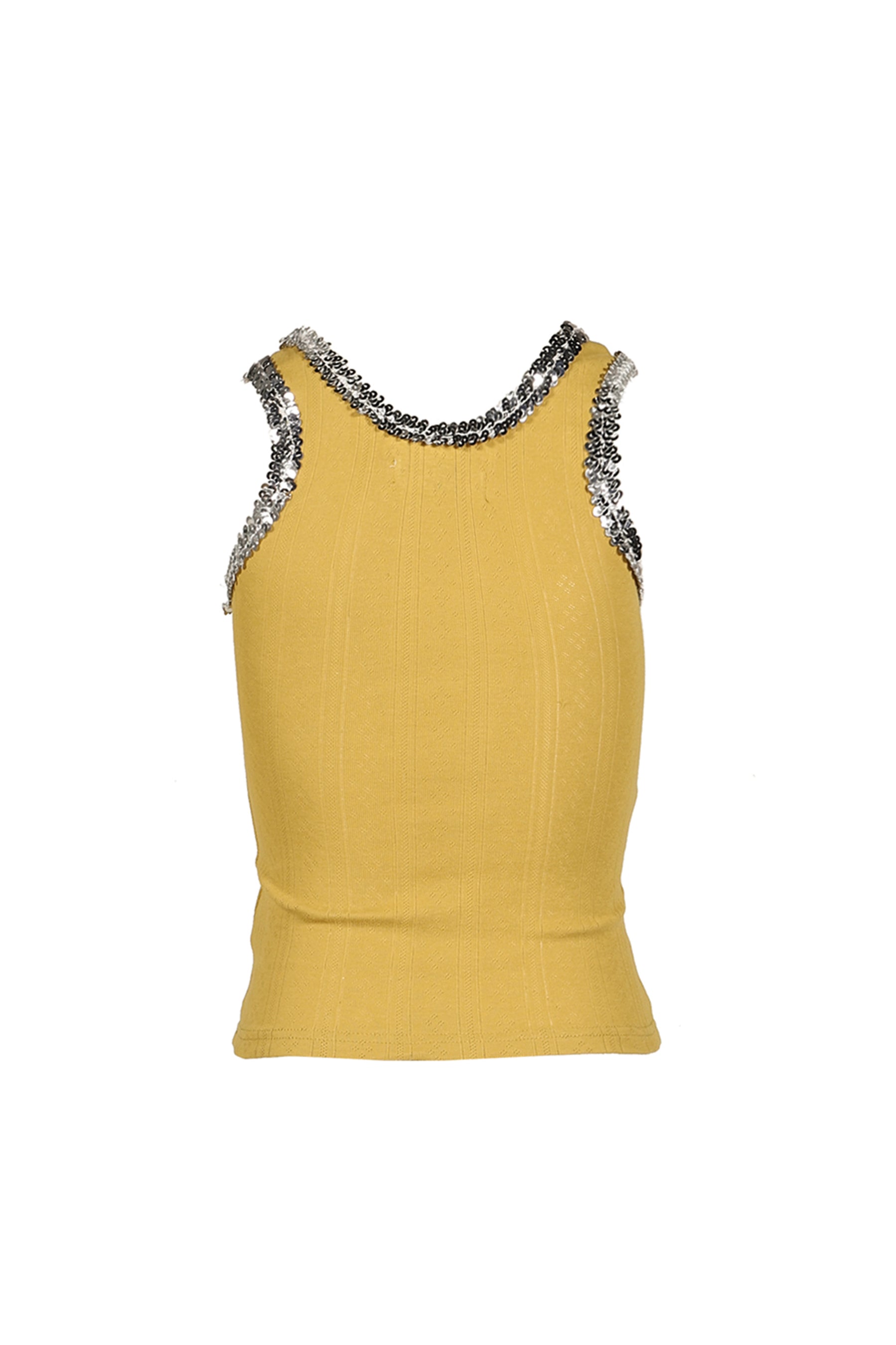 THIS LIFE SEQUIN WOMEN'S TOP / YEL