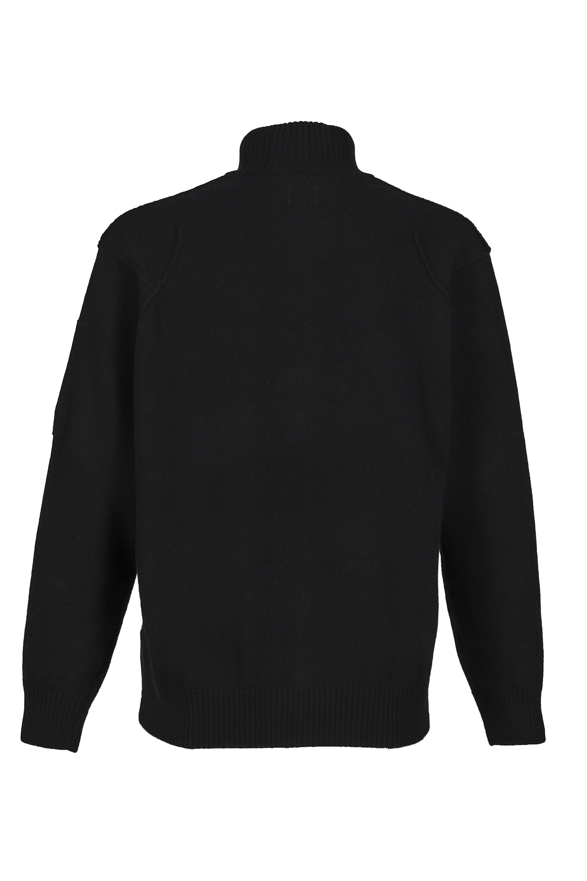 KNW CARDIGAN IN LAMBSWOOL GRS / BLK