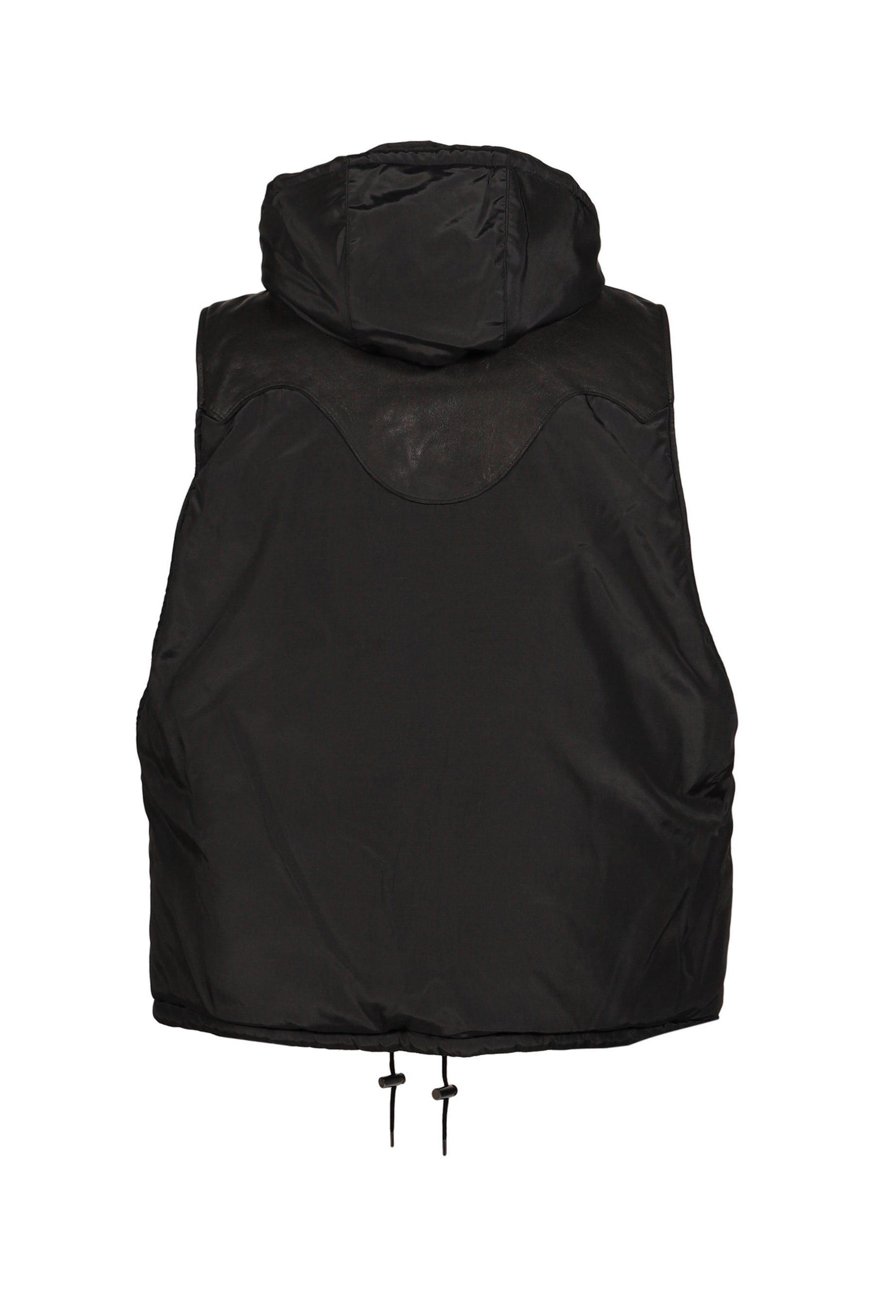 "WENDY" WESTERN SILK-NYLON MOUNTAIN OVER VEST / BLK