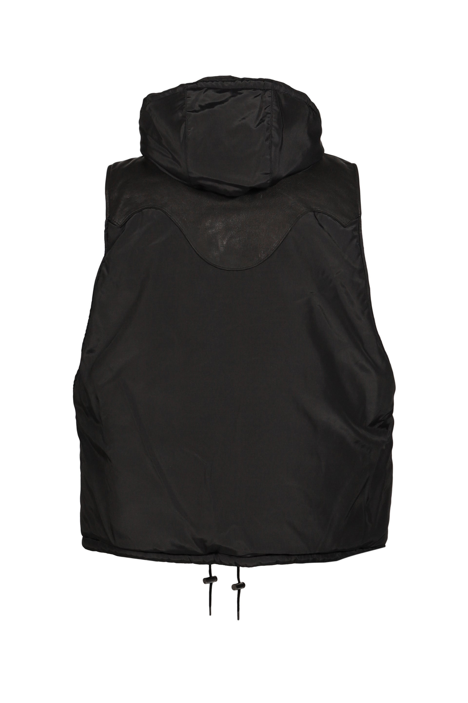 "WENDY" WESTERN SILK-NYLON MOUNTAIN OVER VEST / BLK