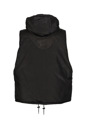 "WENDY" WESTERN SILK-NYLON MOUNTAIN OVER VEST / BLK