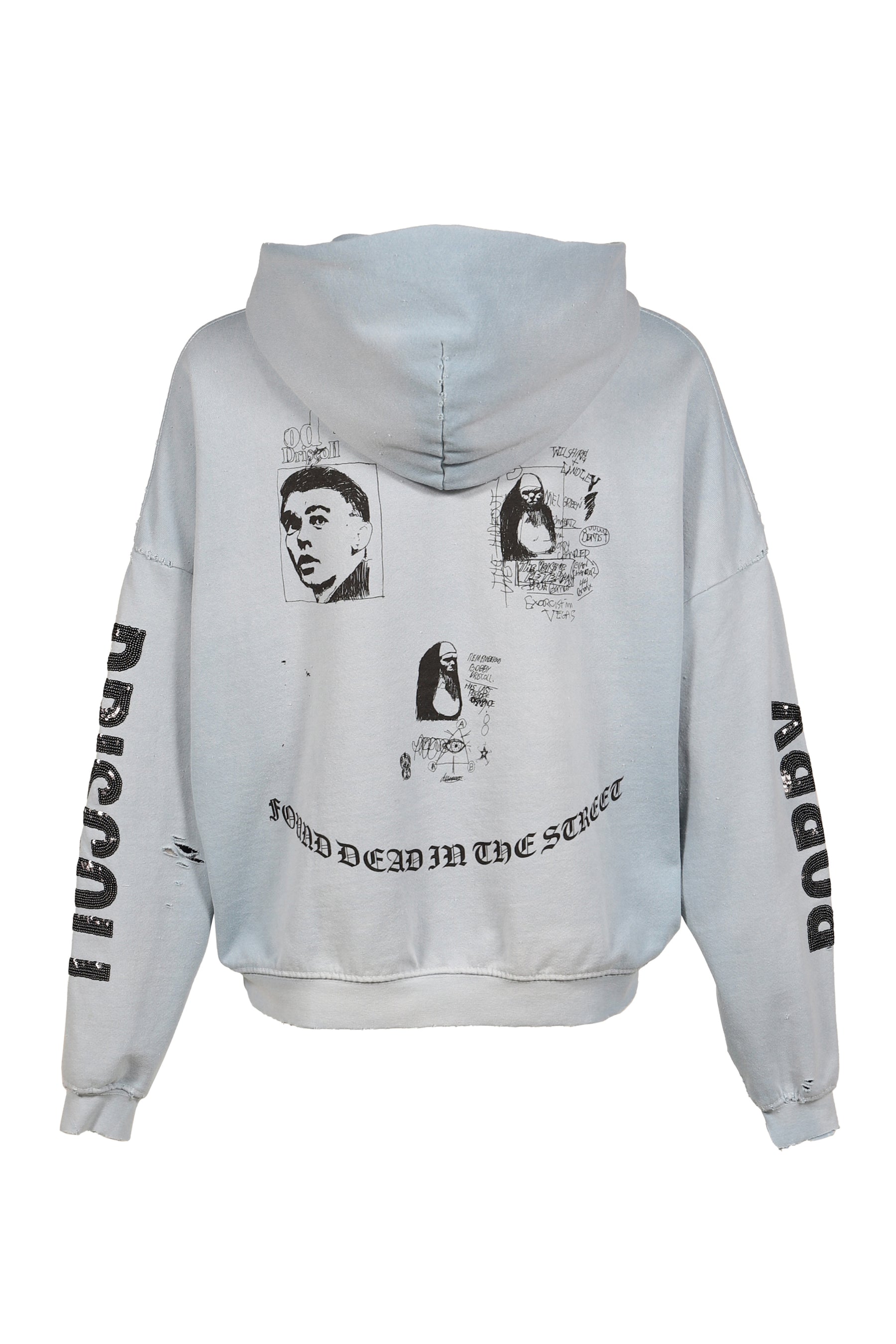 BOBBY DRISCOLL HOODED SWEATSHIRT / BABY BLUE