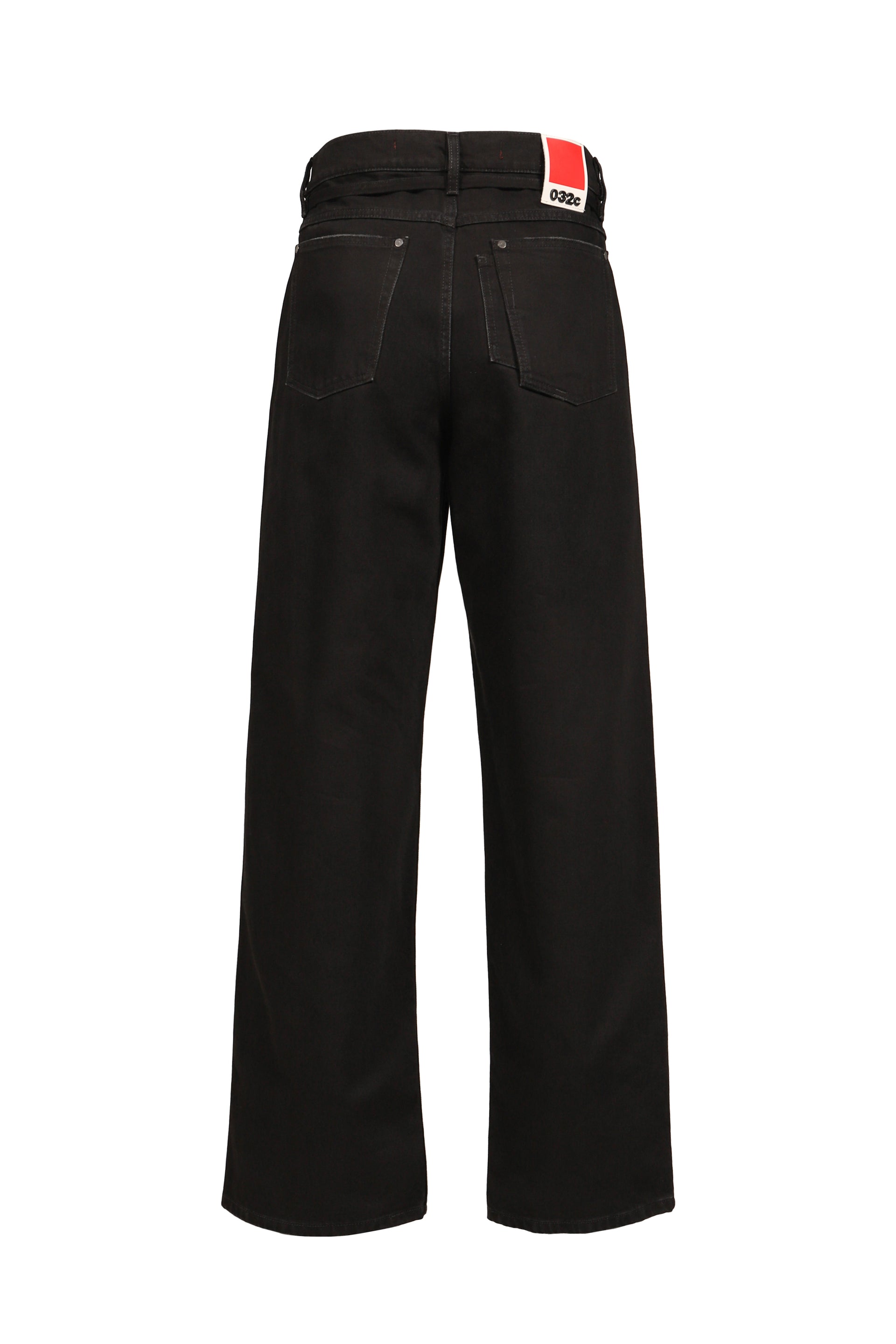 'DOWN TO EARTH'' WIDE LEG JEAN / WASHED BLK