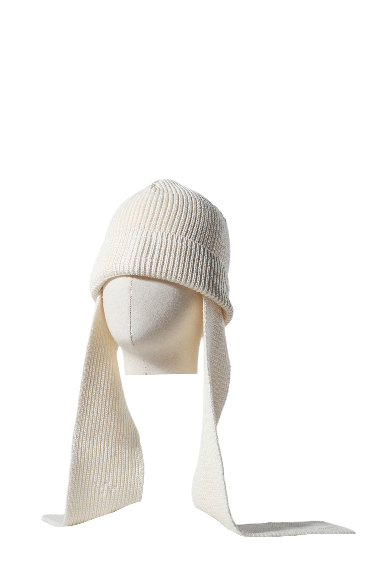 SCARF BEANIE / IVORY WHT