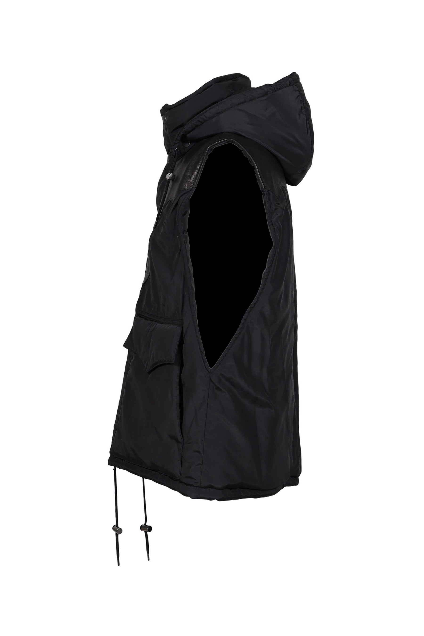 "WENDY" WESTERN SILK-NYLON MOUNTAIN OVER VEST / BLK