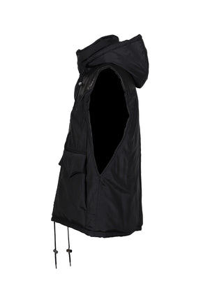 "WENDY" WESTERN SILK-NYLON MOUNTAIN OVER VEST / BLK