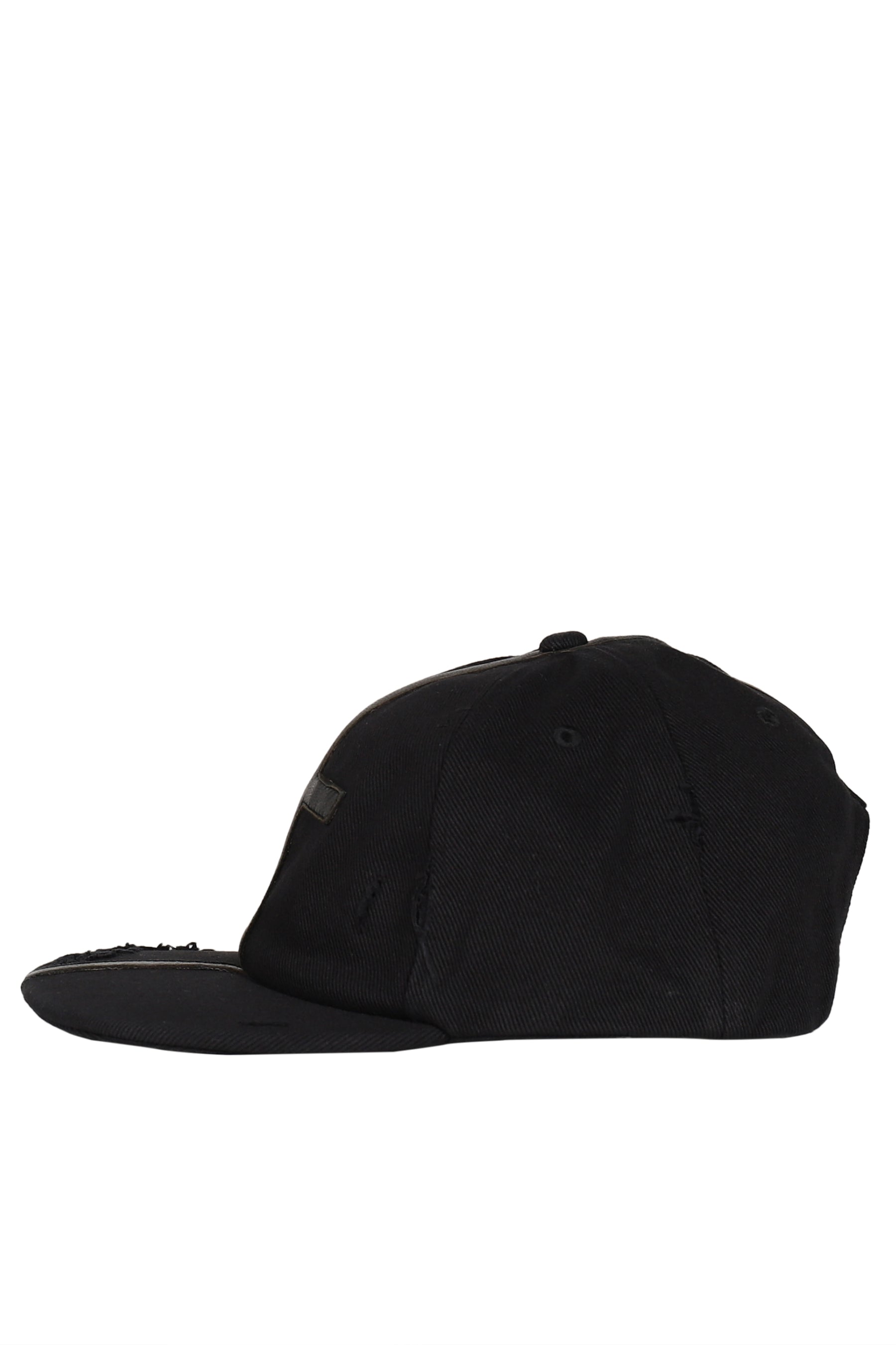 SYMBOL LEATHER CAP / BLK