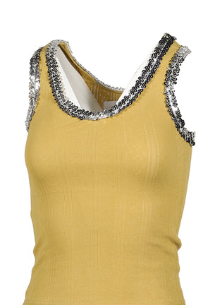 THIS LIFE SEQUIN WOMEN'S TOP / YEL