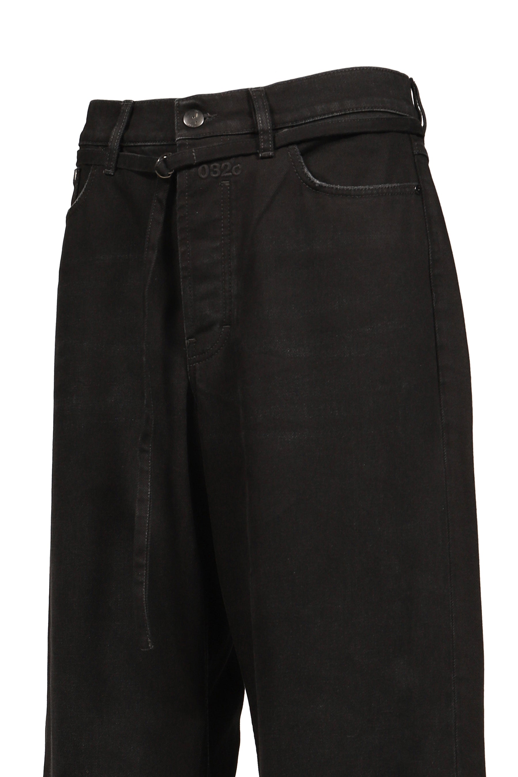 'DOWN TO EARTH'' WIDE LEG JEAN / WASHED BLK