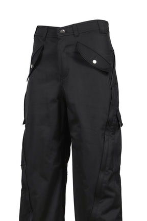 3-WAY ZIP CARGO TROUSERS / BLK