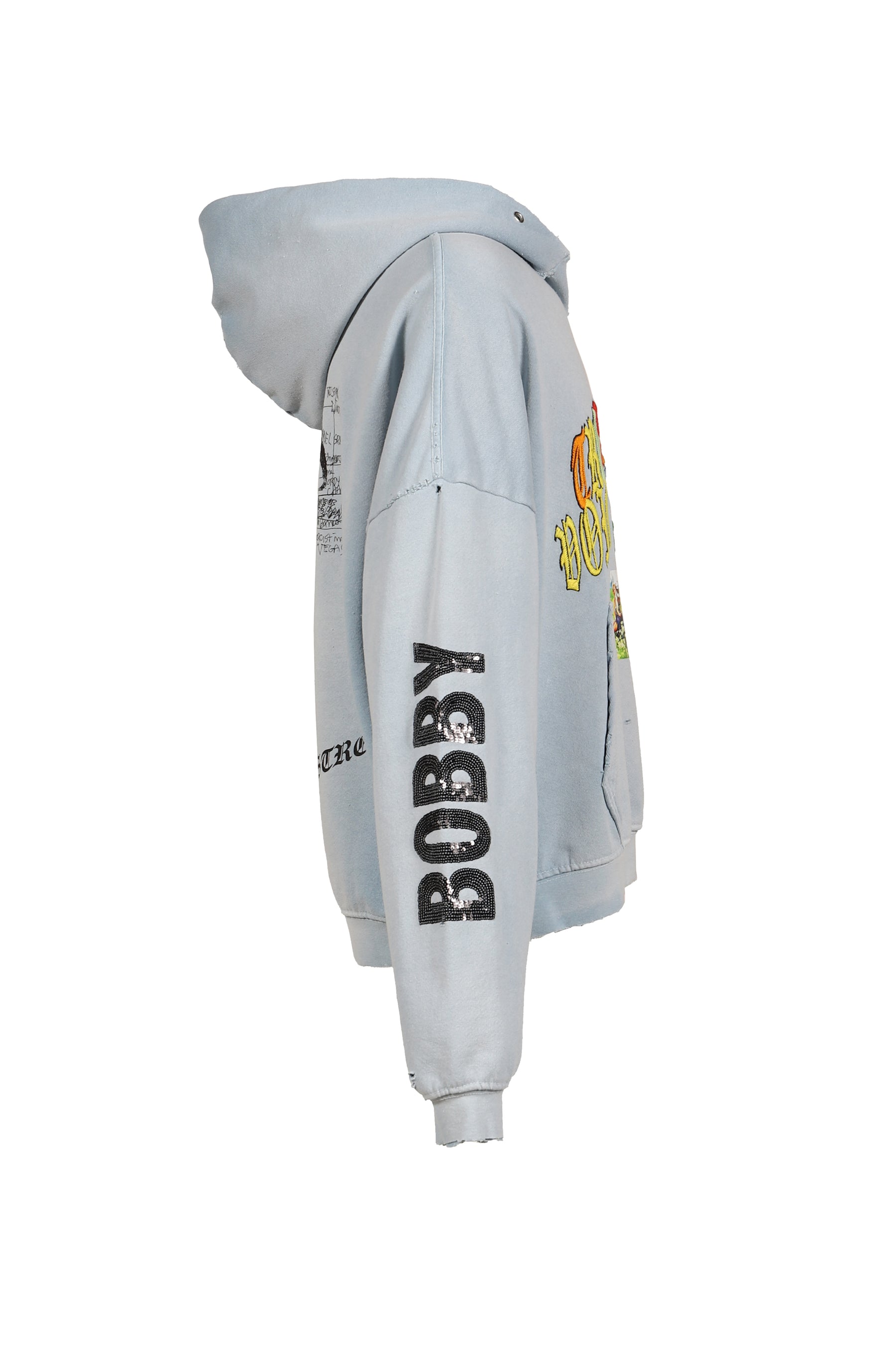 BOBBY DRISCOLL HOODED SWEATSHIRT / BABY BLUE