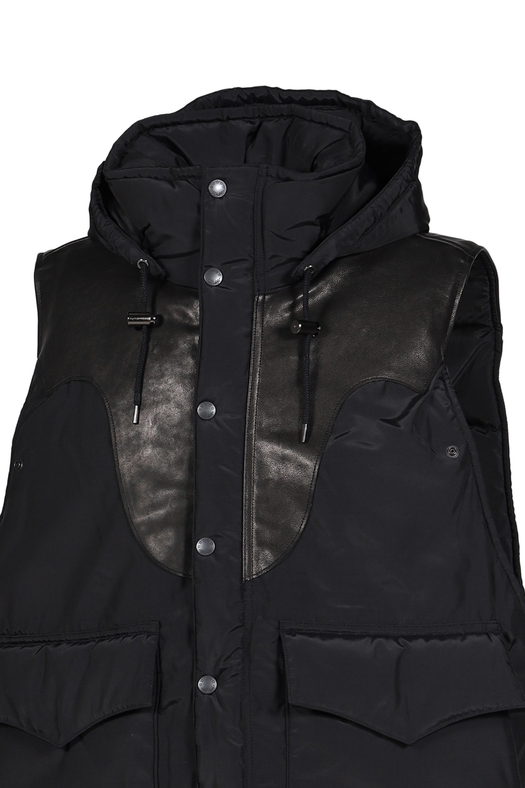"WENDY" WESTERN SILK-NYLON MOUNTAIN OVER VEST / BLK