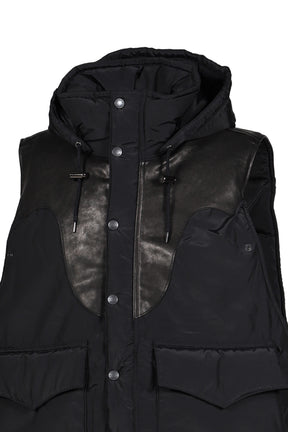 "WENDY" WESTERN SILK-NYLON MOUNTAIN OVER VEST / BLK
