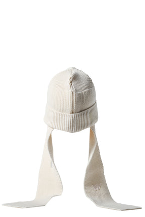 SCARF BEANIE / IVORY WHT