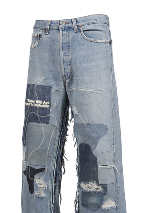 STERLING REPAIR DOUBLE-WIDE DENIM TROUSER / ASSORT