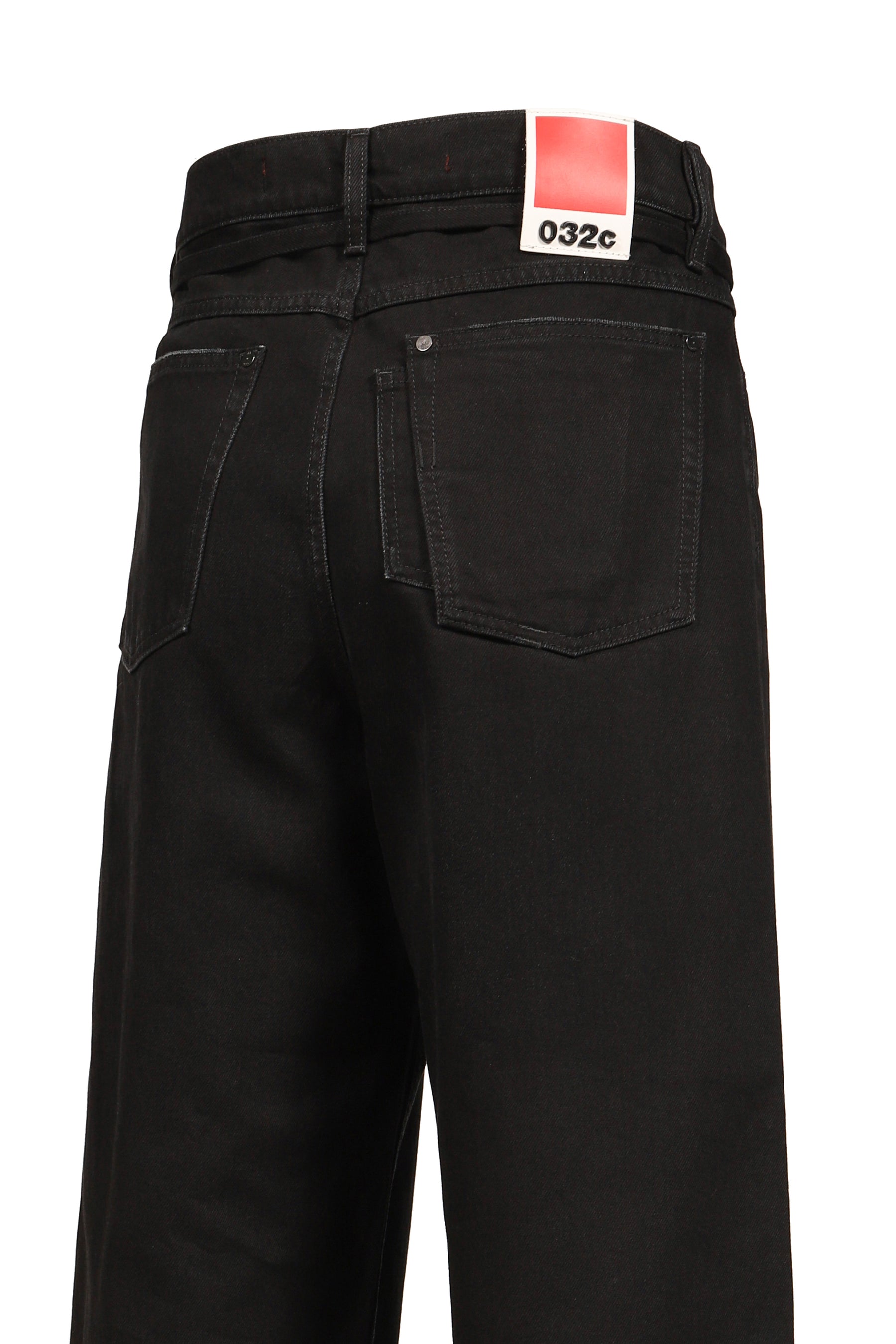'DOWN TO EARTH'' WIDE LEG JEAN / WASHED BLK