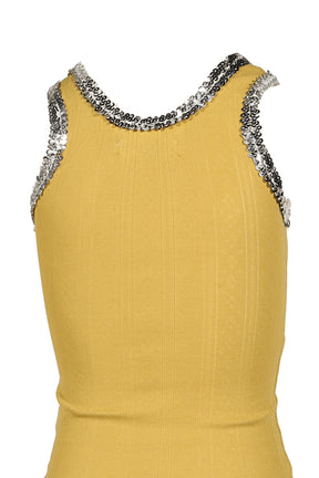 THIS LIFE SEQUIN WOMEN'S TOP / YEL