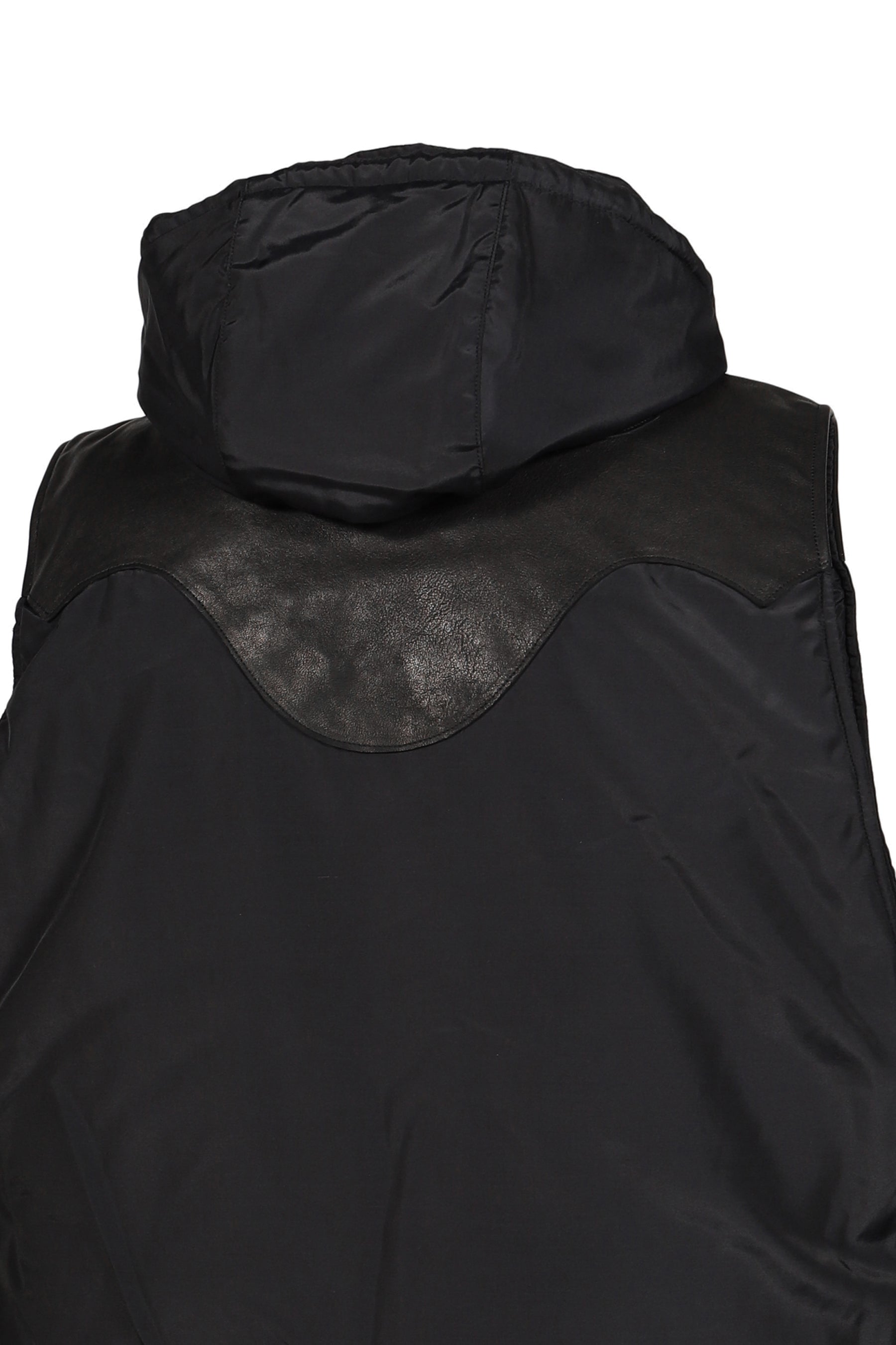 "WENDY" WESTERN SILK-NYLON MOUNTAIN OVER VEST / BLK