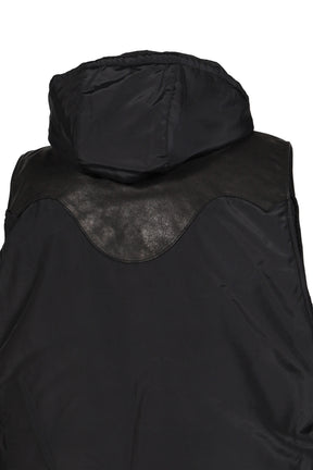 "WENDY" WESTERN SILK-NYLON MOUNTAIN OVER VEST / BLK