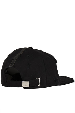 SYMBOL LEATHER CAP / BLK