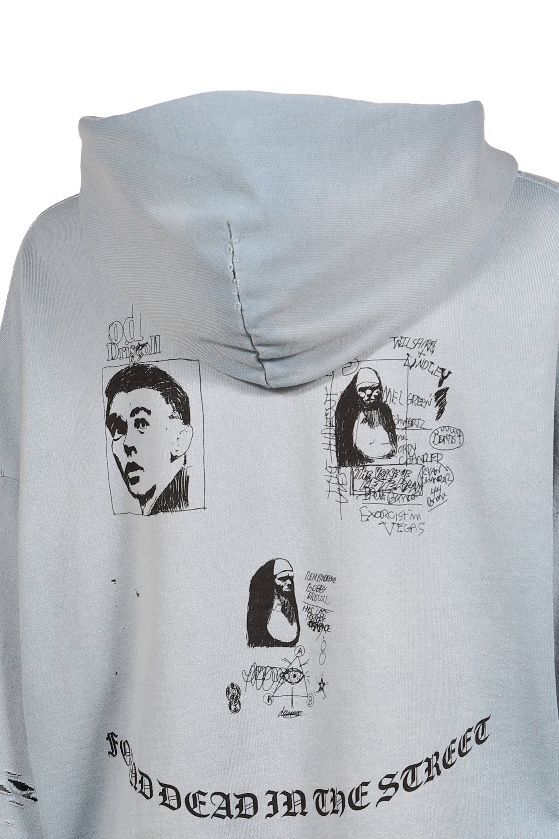 BOBBY DRISCOLL HOODED SWEATSHIRT / BABY BLUE