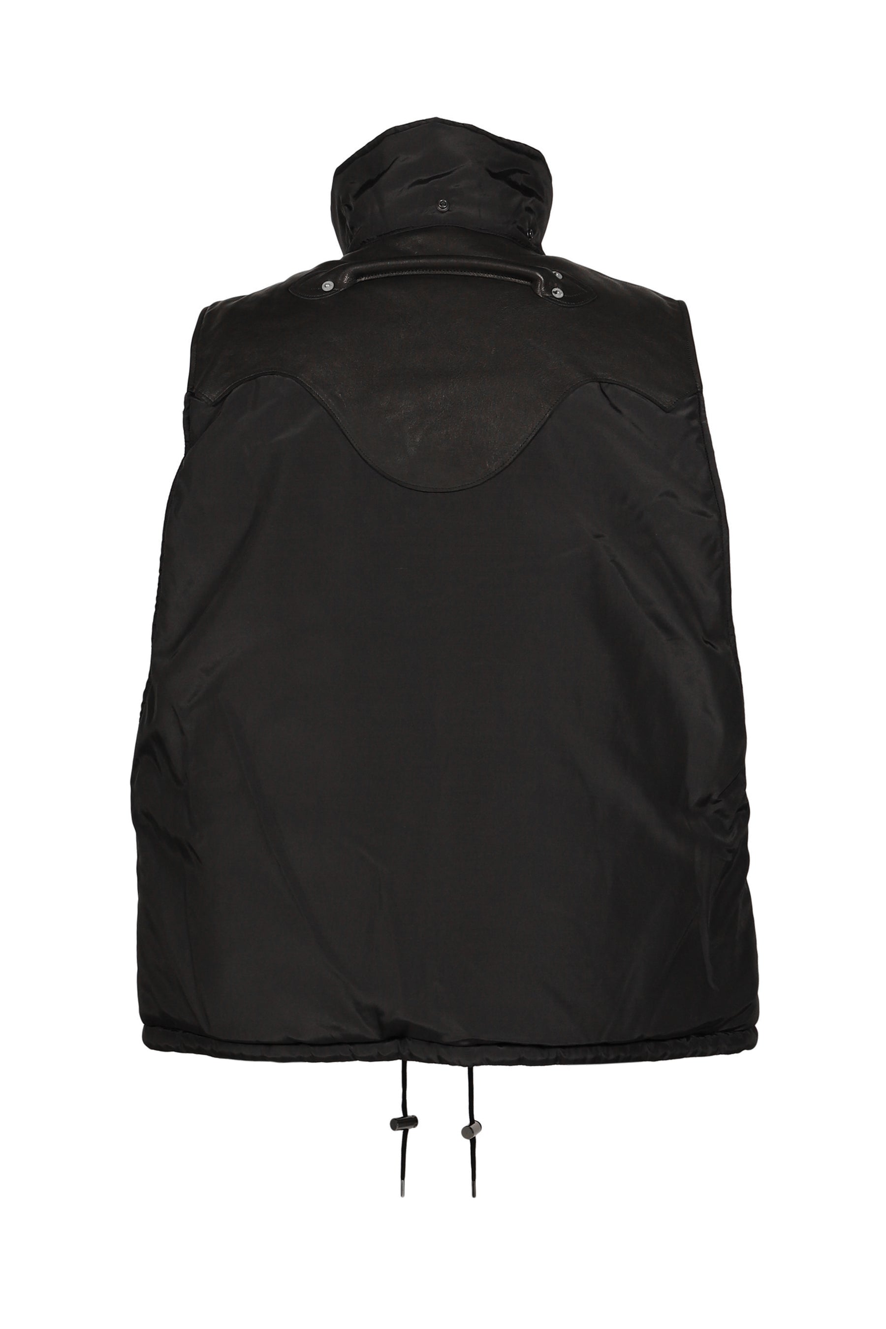 "WENDY" WESTERN SILK-NYLON MOUNTAIN OVER VEST / BLK
