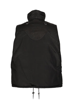 "WENDY" WESTERN SILK-NYLON MOUNTAIN OVER VEST / BLK