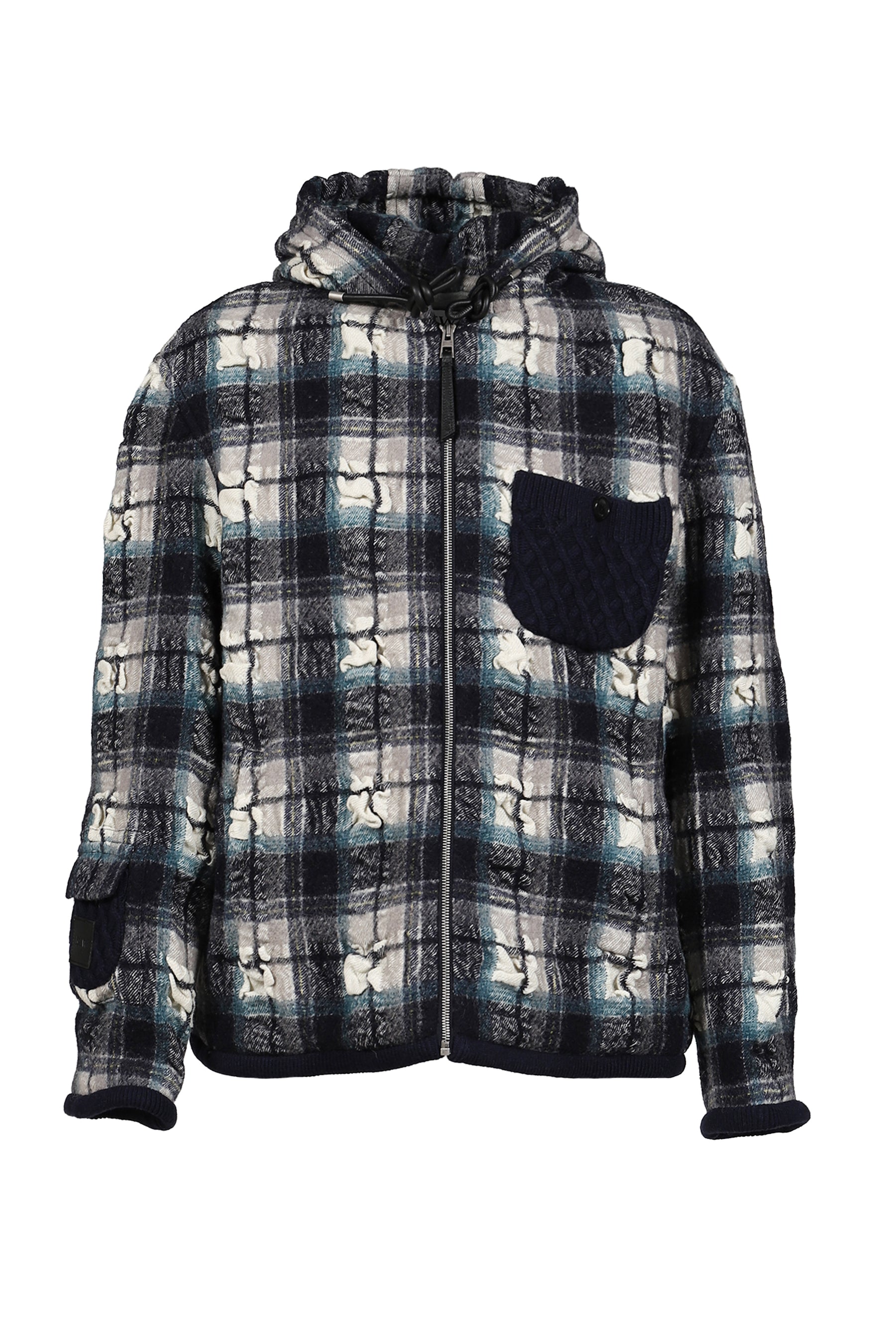HOODED JACKET / NVY WHT