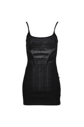 "ACTIVE" PRINTED DRESS / BLK