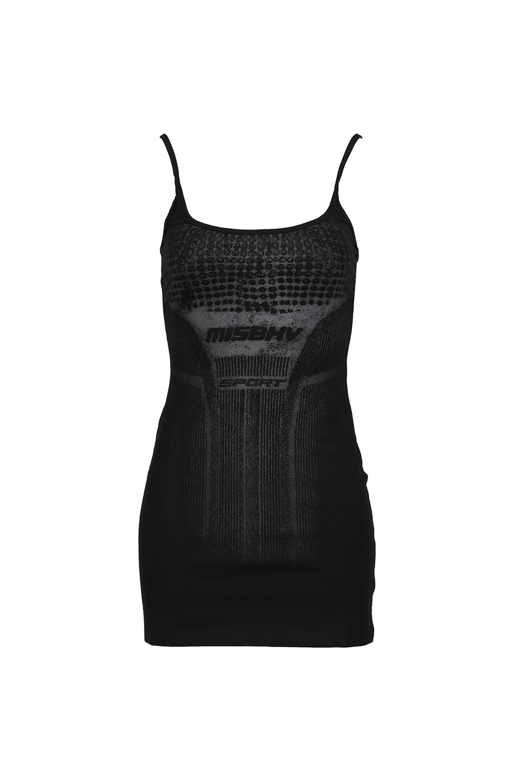 "ACTIVE" PRINTED DRESS / BLK