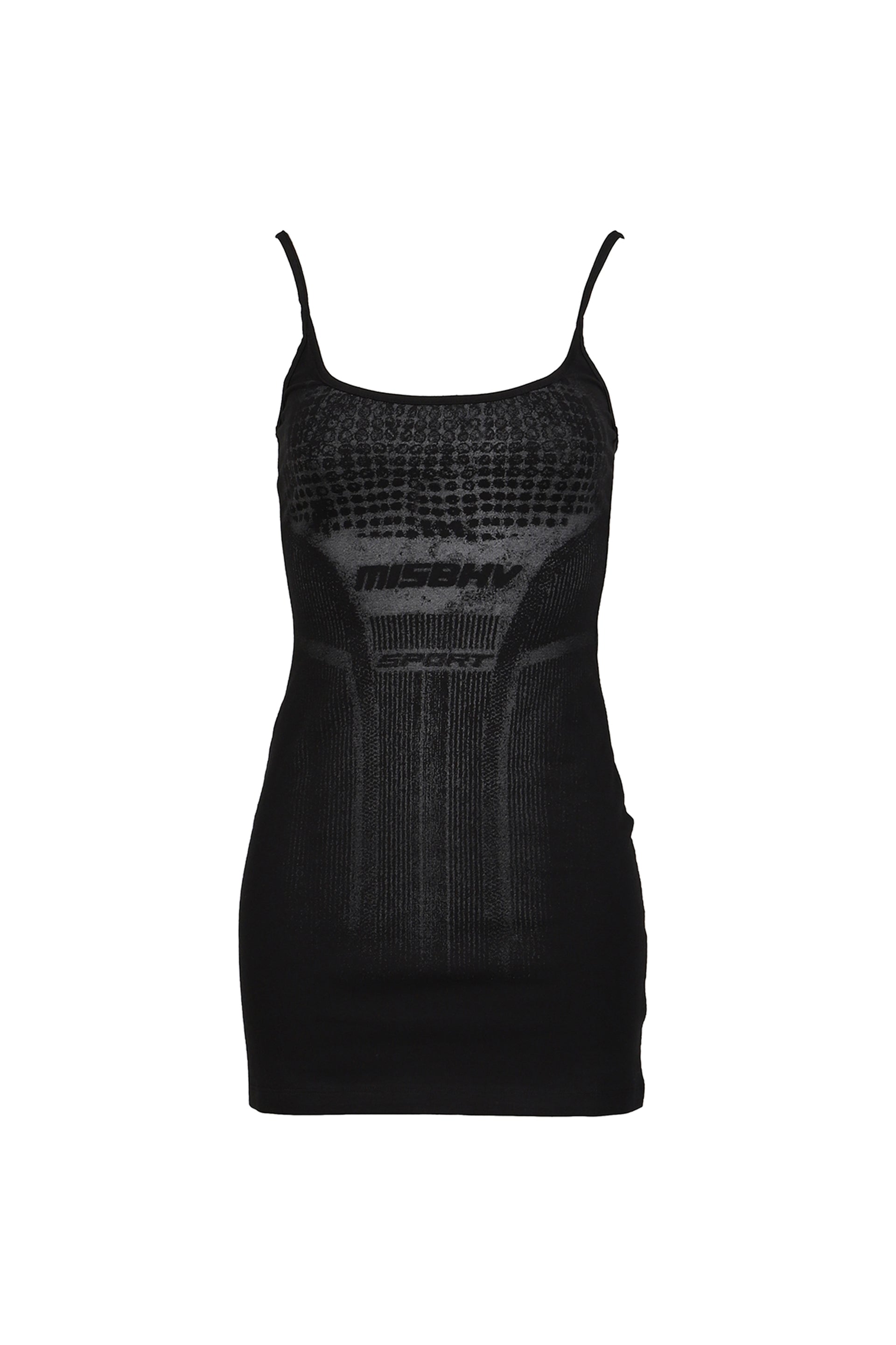 "ACTIVE" PRINTED DRESS / BLK