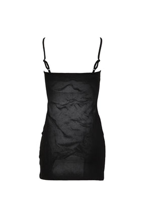 "ACTIVE" PRINTED DRESS / BLK
