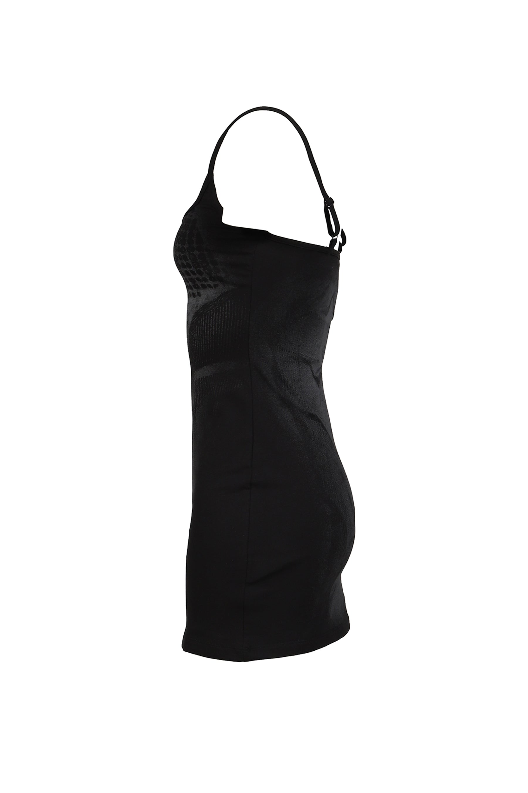 "ACTIVE" PRINTED DRESS / BLK