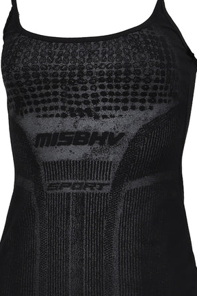 "ACTIVE" PRINTED DRESS / BLK